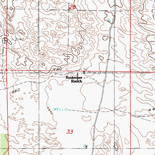 Topographic Map of Rodocker Ranch, NE