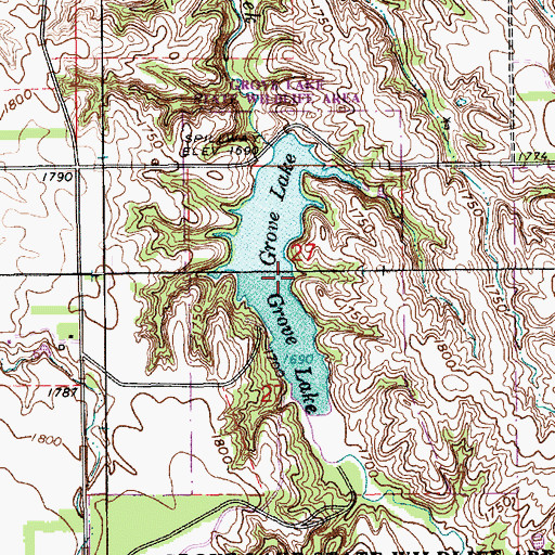 Topographic Map of Grove Lake, NE