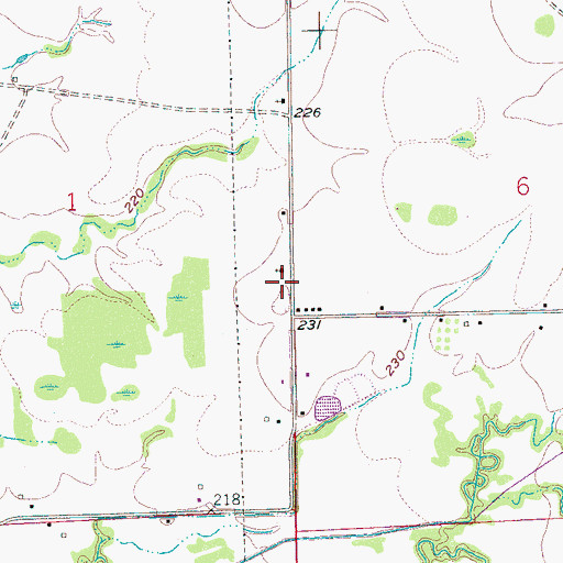 Topographic Map of Caldwell School (historical), AR