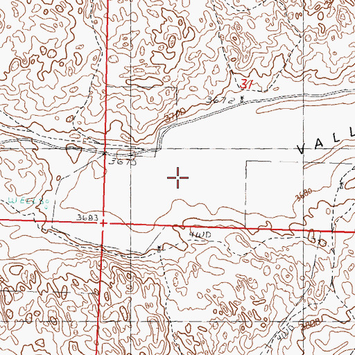 Topographic Map of Gypsy Valley, NE