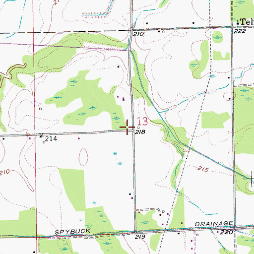 Topographic Map of Featherson School (historical), AR