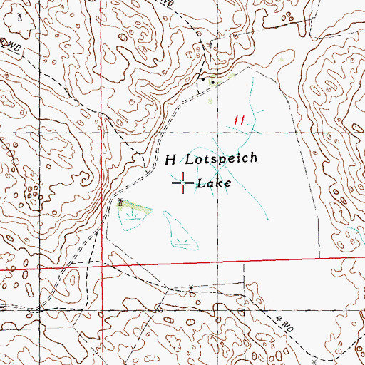 Topographic Map of H Lotspeich Lake, NE