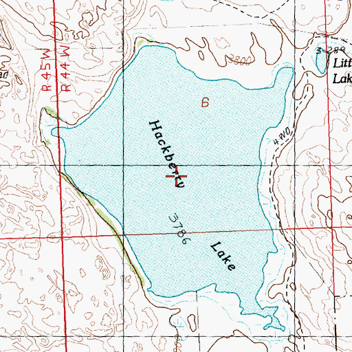 Topographic Map of Hackberry Lake, NE