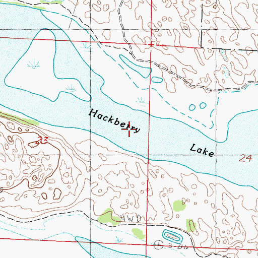 Topographic Map of Hackberry Lake, NE