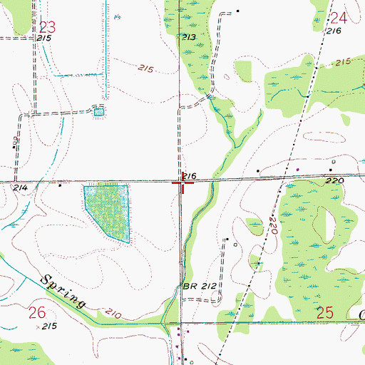Topographic Map of Hogan Chapel (historical), AR