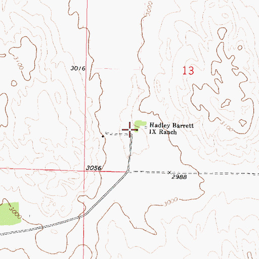 Topographic Map of Hadley Barrett IX Ranch, NE