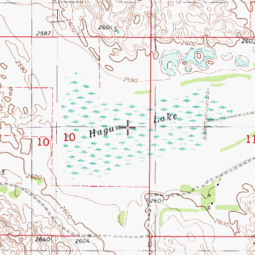 Topographic Map of Hagan Lake, NE