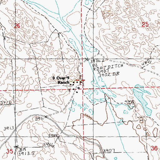Topographic Map of Hague Ranch, NE