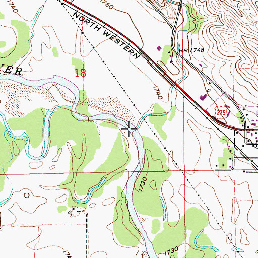 Topographic Map of Hail Creek, NE