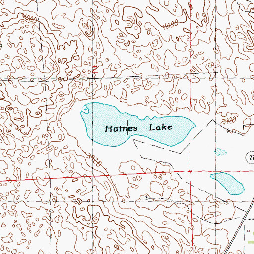 Topographic Map of Haines Lake, NE