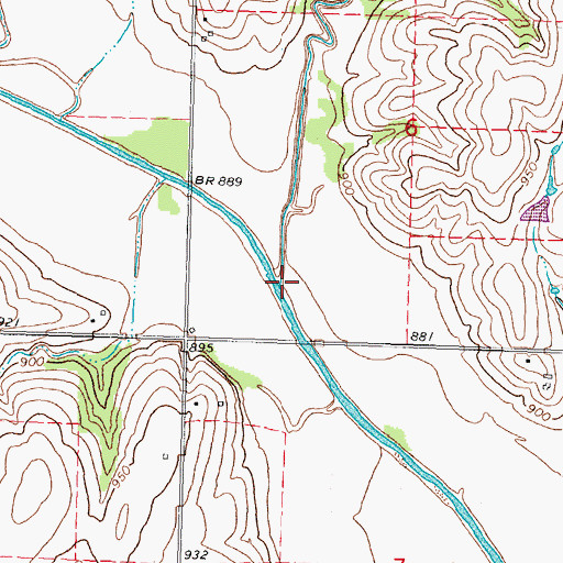 Topographic Map of Halfbreed Creek, NE