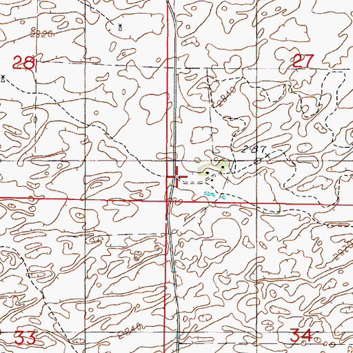Topographic Map of Hall School (historical), NE
