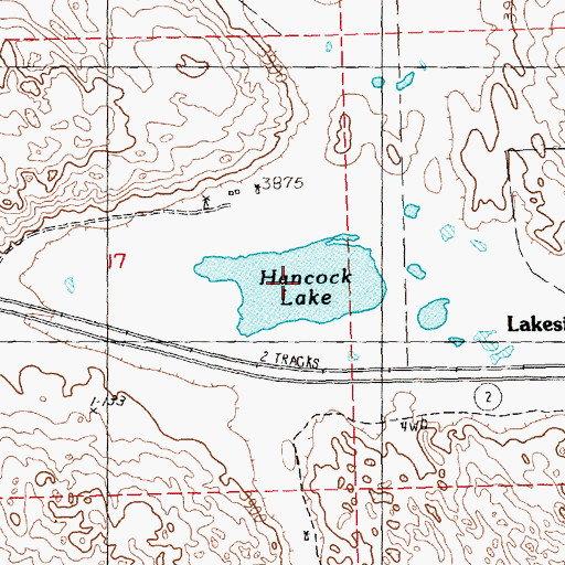 Topographic Map of Hancock Lake, NE