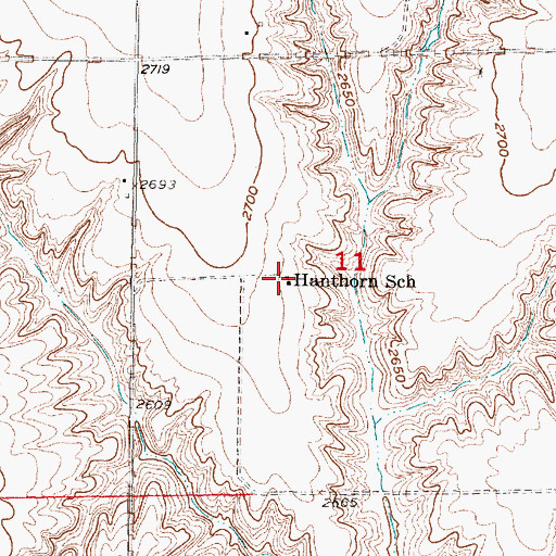 Topographic Map of Hanthorn School, NE