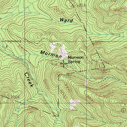 Topographic Map of Mormon Spring, AZ