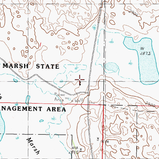 Topographic Map of Harns School, NE