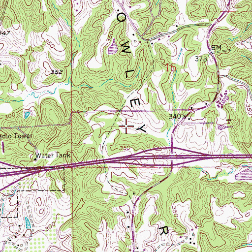 Topographic Map of Forrest City Medical Center, AR