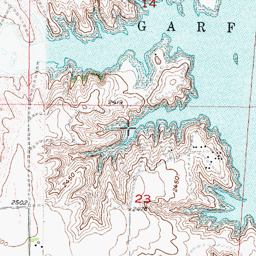 Topographic Map of Harry Strunk Lake, NE