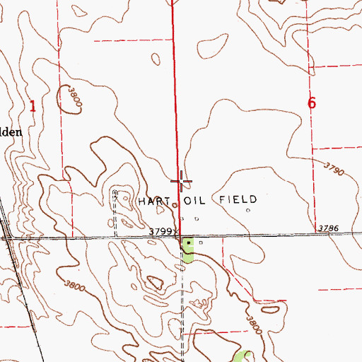Topographic Map of Hart Oil Field, NE