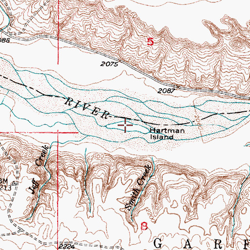 Topographic Map of Hartman Island, NE