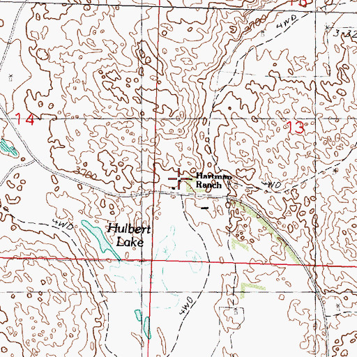 Topographic Map of Hartman Ranch, NE