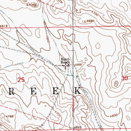 Topographic Map of Hatch Ranch, NE