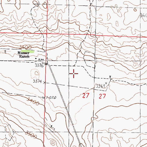 Topographic Map of Hatch School, NE