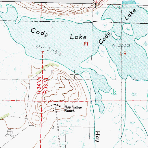 Topographic Map of Hay Creek, NE