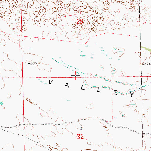 Topographic Map of Hay Valley, NE