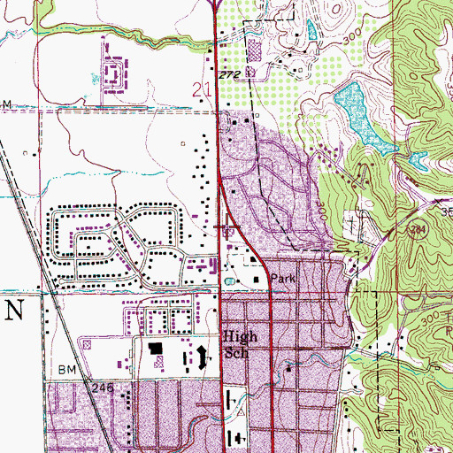 Topographic Map of Calvary Bible Church, AR
