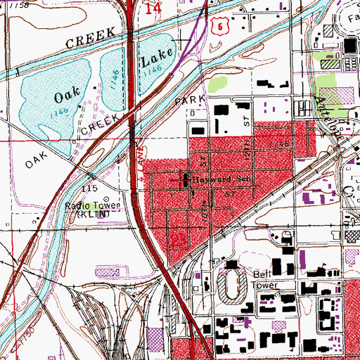 Topographic Map of Hayward School, NE