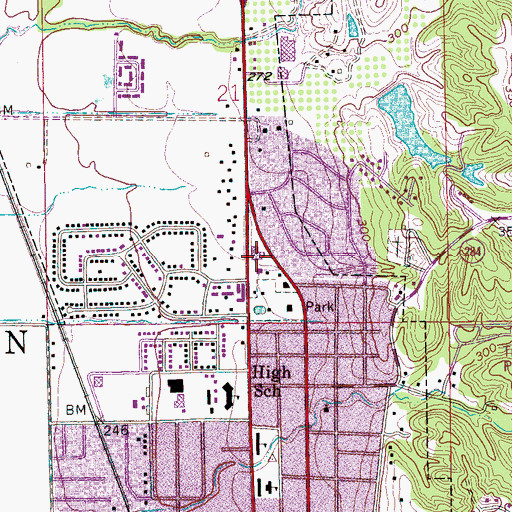 Topographic Map of Calvary Christian Elementary School, AR