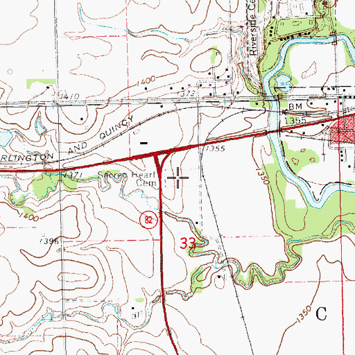 Topographic Map of Heart Cemetery, NE