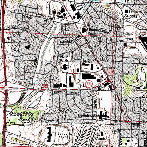 Topographic Map of Heber Park, NE