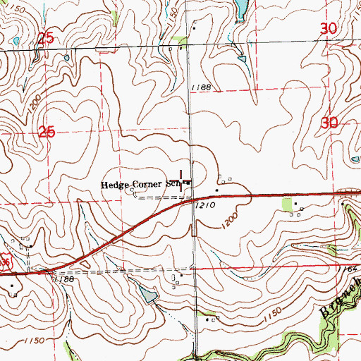 Topographic Map of Hedge Corner School, NE