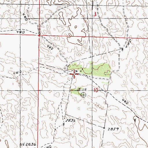 Topographic Map of Held Ranch, NE