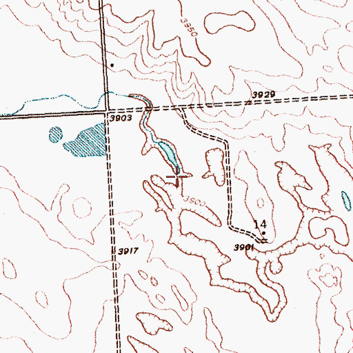 Topographic Map of Hemingford Creek, NE