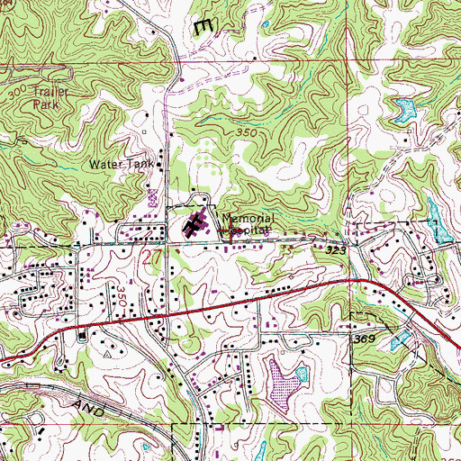 Topographic Map of Geriatrics Nursing Center, AR
