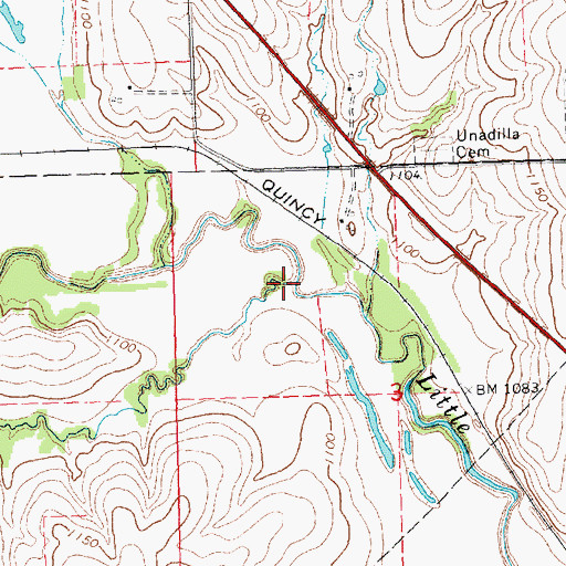Topographic Map of Henry Creek, NE