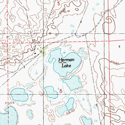 Topographic Map of Herman Lake, NE