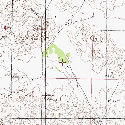 Topographic Map of Hershiser Ranch, NE