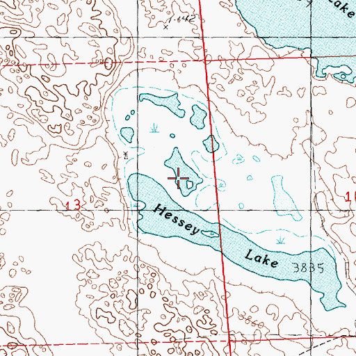 Topographic Map of Hessey Lake, NE