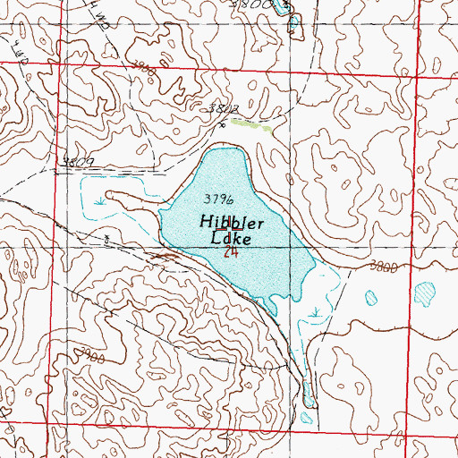 Topographic Map of Hibbler Lake, NE
