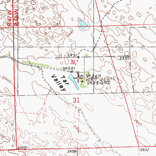 Topographic Map of Hickman Ranch, NE