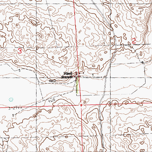 Topographic Map of Hisel Ranch, NE