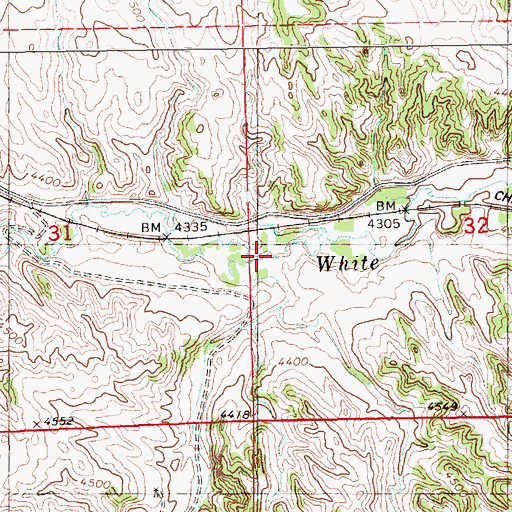 Topographic Map of Hile Creek, NE