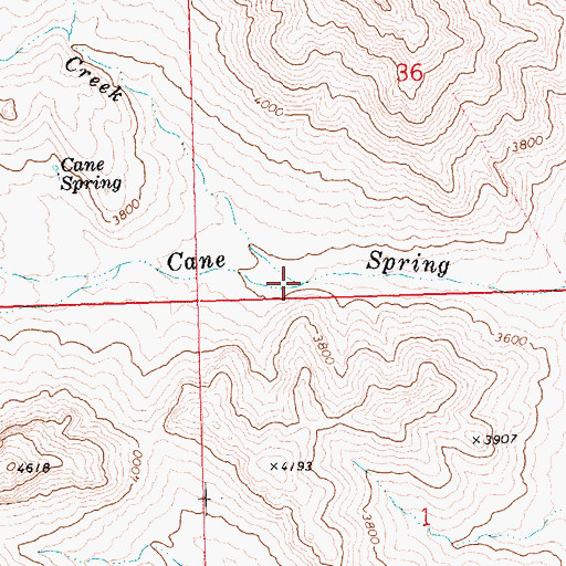 Topographic Map of Ash Creek, AZ