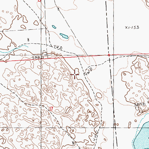 Topographic Map of Hill Ranch, NE
