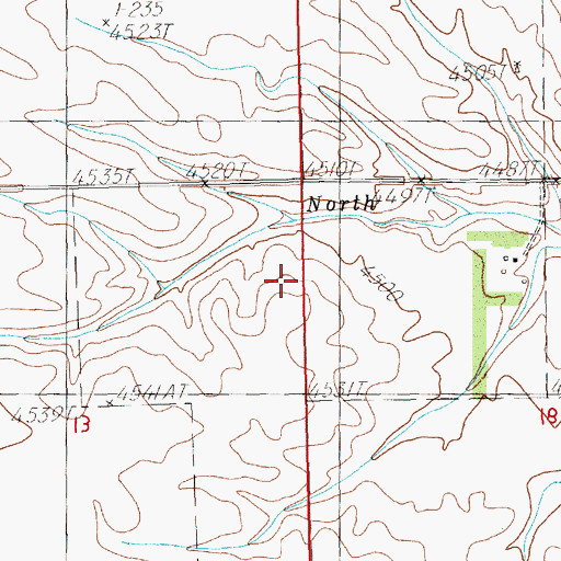 Topographic Map of Hilltop School, NE