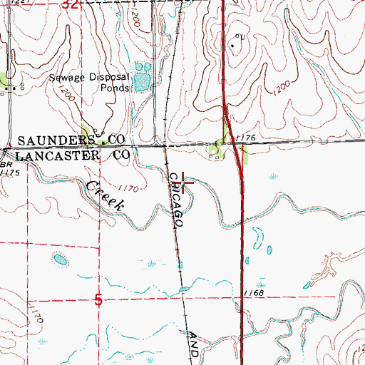 Topographic Map of Hobson Branch, NE
